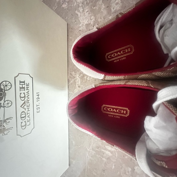 Coach Women's Sneakers - White and Brown new with box - Picture 6 of 10
